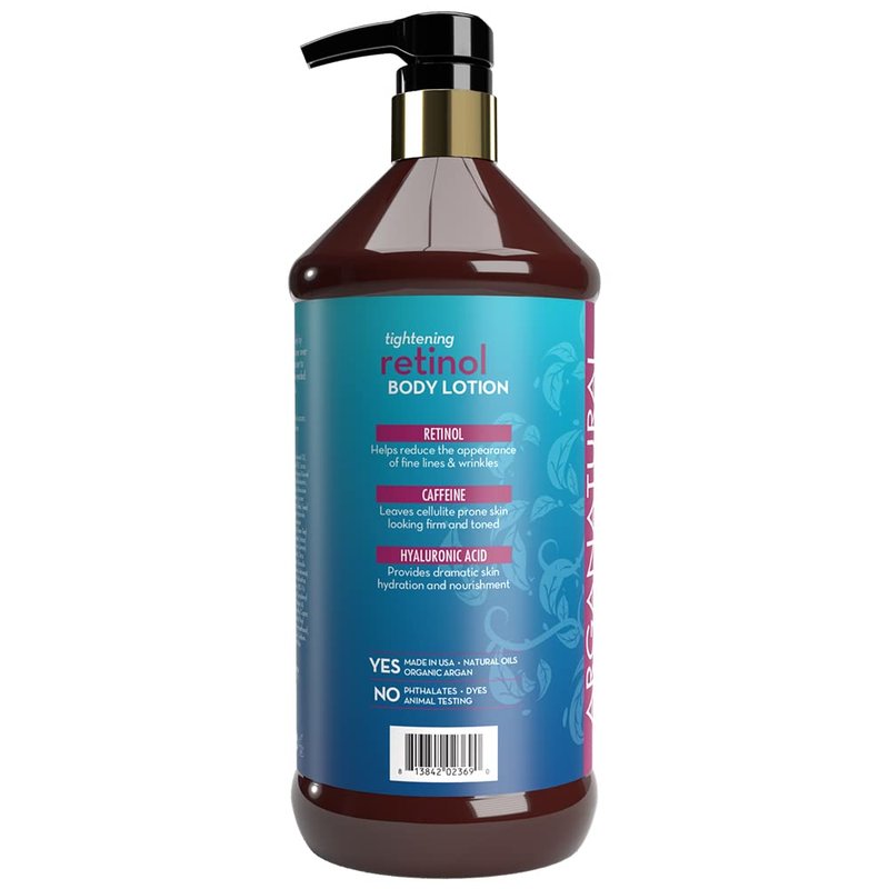 Arganatural Retinol Body Lotion - Skin Firming, Anti-Aging & Collagen Boost | Moisturizing Cream for Women