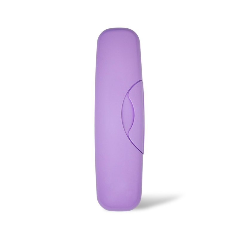 RADIUS Toothbrush Big Brush with Replaceable Brush Head BPA Free ADA Accepted - Right Hand - Pastel Lavender Brush with Pastel Lavender Case