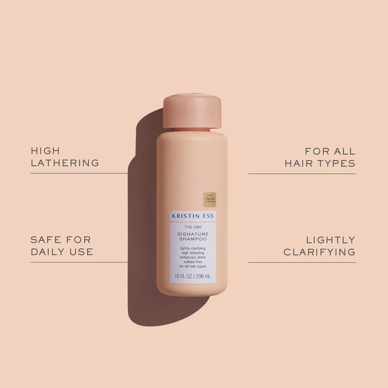 Kristin Ess Hair Sulfate Free Shampoo & Conditioner Set | Moisture, Frizz Control & Shine - Color Safe, Vegan, Paraben Free - Pear Fragrance