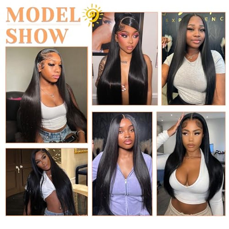 HD Lace Frontal 13x6 Transparent Lace Ear to Ear 20 Inch Straight Frontal Human Hair 100% Unprocessed Virgin Lace Closure Human Hair Pre Plucked with Baby Hair 150% Density