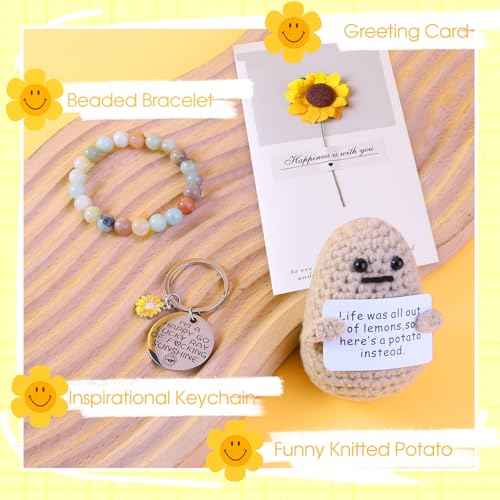 Birthday Gifts for Women - Sunshine Cheer Up Gift Box for Her, Unique Self Care Relaxation Set, Get Well Soon Gift Baskets for Mom, Sister, Best Friend, Coworker, Female, Bestie