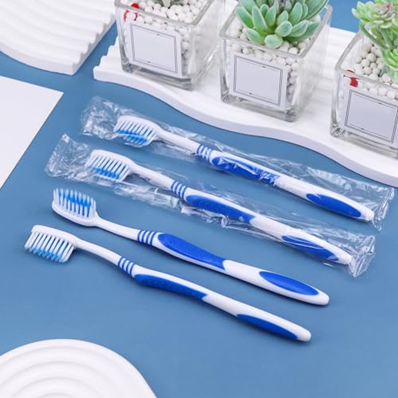 500 Prepasted Disposable Toothbrushes Individually Wrapped Pre Pasted Toothbrushes Soft Bristle Travel Tooth Brush Single Use Wrapped for Hotel, Camping, Travel and Gift for The Homeless