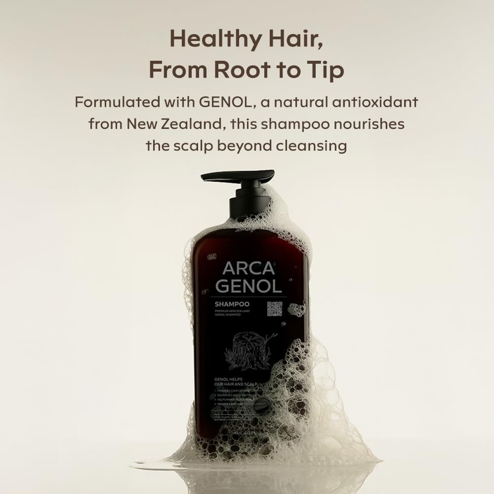 ARCAGENOL Shampoo, Hair and scalp protection with Anti-Oxidizing New Zealand made Pinus Bark Extract