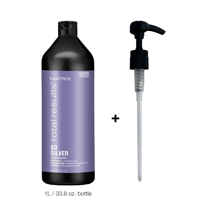 Matrix Universal Dispensing Pump | Shampoo and Conditioner Bottle Pump | Fits 1L Bottles (33.8oz) | Black
