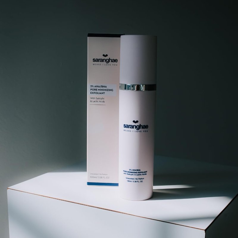 AHA BHA Pore Refining Exfoliant | 2% Salicylic & Lactic Acid Liquid Toner - Smooth, Clarify Skin, 4 fl oz