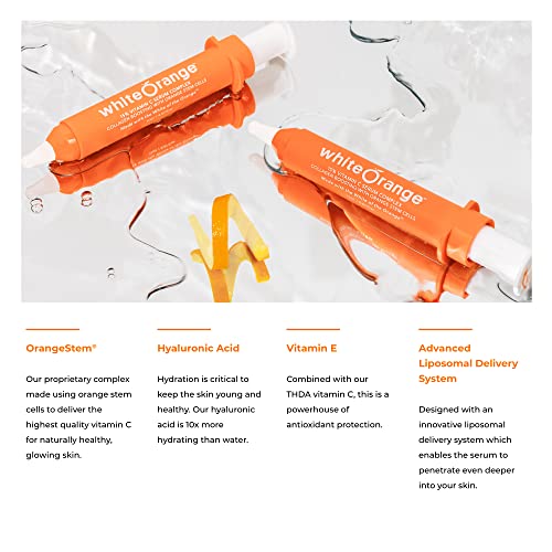 White Orange The Only Vitamin C Serum Made with White Part of Orange, Anti Aging, THDA Hyaluronic Acid Vitamin E OrangeStem¢ç, Hydrating & Brightening Serum for Dark Spots Fine Lines & Wrinkles