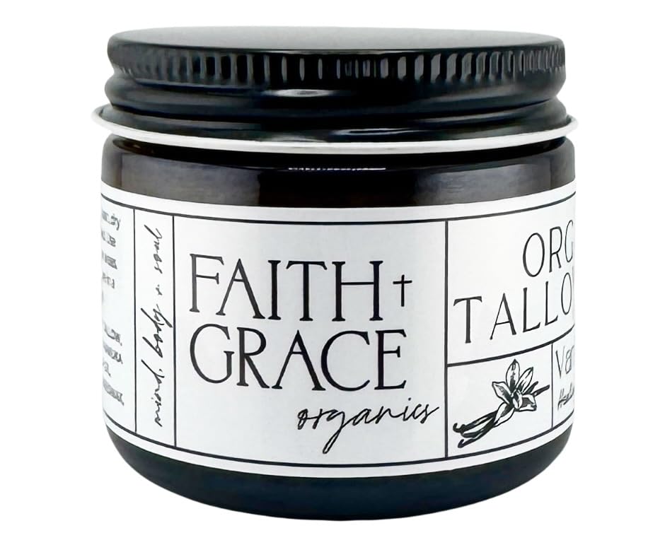 Beef Tallow Balm for Skin - Organic Moisturizer with Vanilla & Manuka Honey | 2 oz All-Purpose Cream