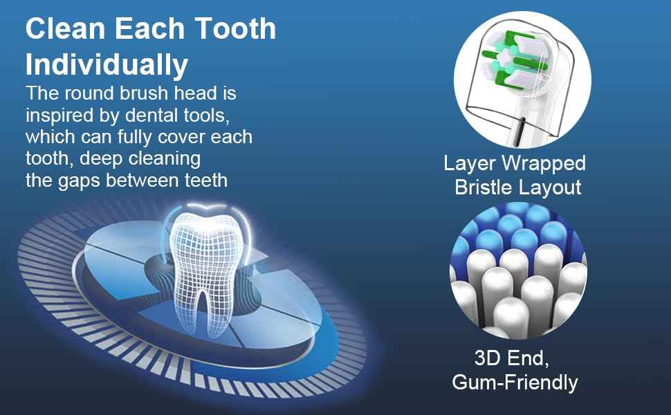 IO Replacement Heads Compatible with Oral B iO 2 3 4 5 6 7 8 9 10 Series Electric Toothbrush, 8 Pcs Brush Heads Compatible with Oral B for Deep Cleaning (Black/White)