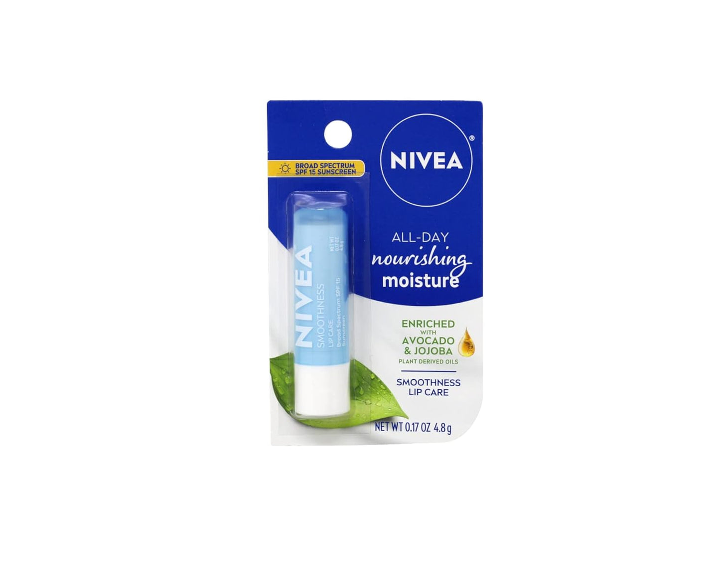 NIVEA Smoothness Lip Care SPF 15 - Hydrating Lip Balm, 0.17 oz (Pack of 6)