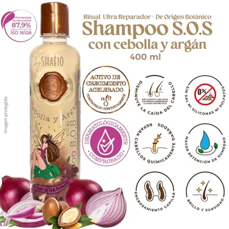 RITUAL BOTANICO KIT 5 Crecimiento Acelerado y Ultra Reparador: Shampoo de Cebolla, Mascarilla para el Cabello, Acondicionador Intensivo PLEX, DUO Heat Protection Spay for Hair (+ Obsequio TRENDY)