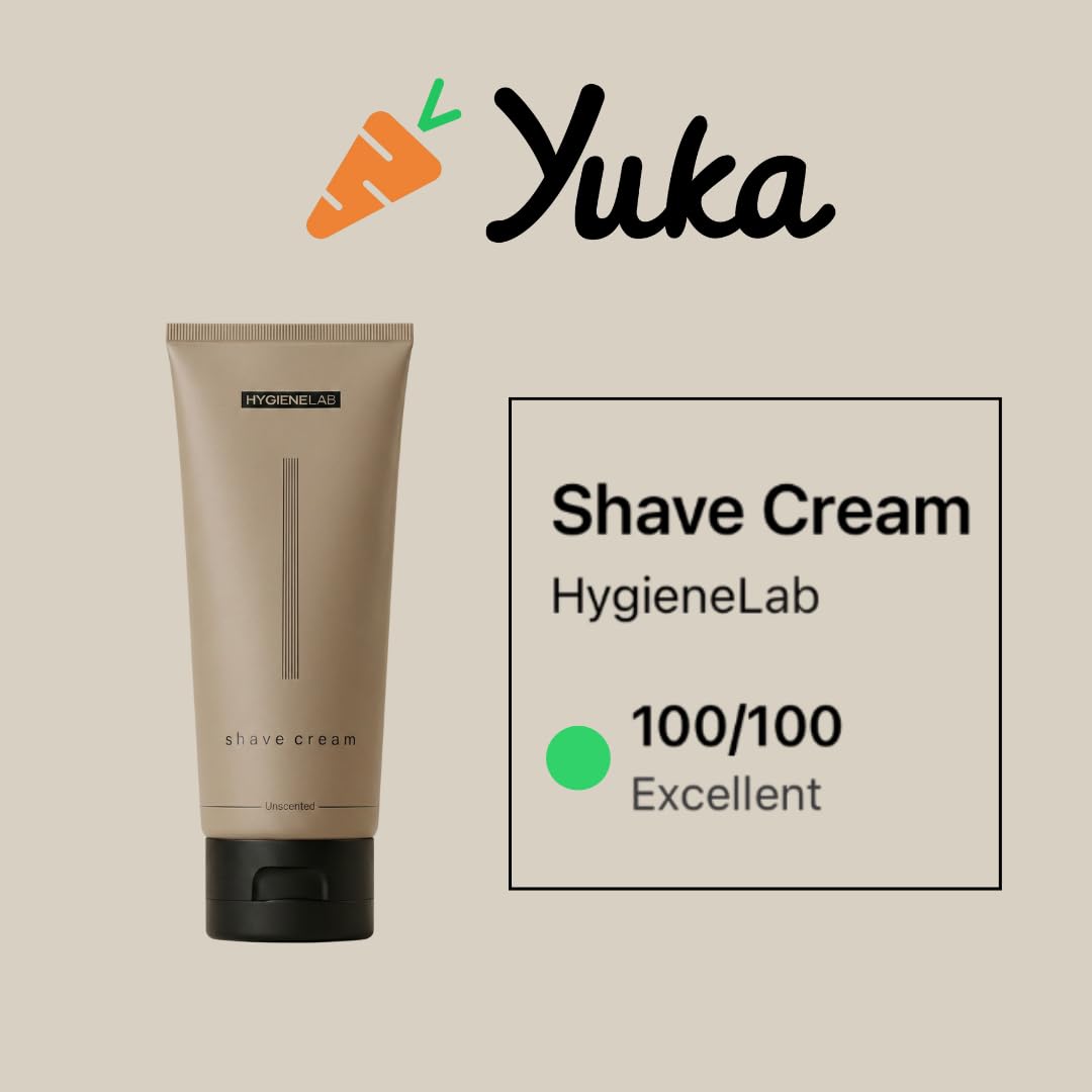 HygieneLab Shaving Cream - Fragrance-Free, Non-Toxic Aloe Vera & Shea Butter Formula for Sensitive Skin | 6.76 oz
