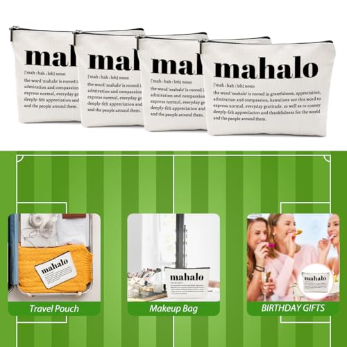 4pcs Makeup Bags Hawaii Cosmetic Bag Hawaiian Gifts Hawaiian Souvenirs Thank You Gifts for Women Female Grandma Mom Sister Friend Wife Travel Toiletry Bag Thanksgiving Christmas Birthday gift