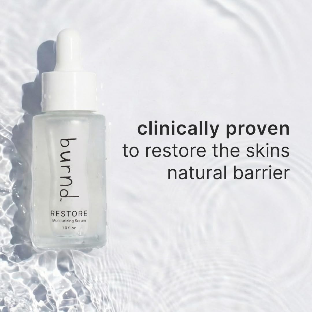burnd. Microbiome Restoring Face Serum Barrier Repair Moisturizer, Hydrating Facial Serum, organic, Non-Comedogenic, Plant-Based, Preservative-Free Skincare, 1 fl oz