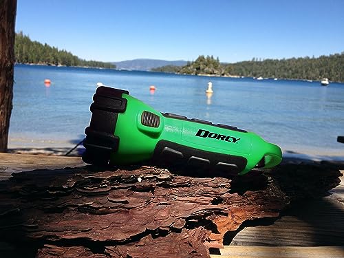 Dorcy 150 Lumen Floating Water Resistant LED Flashlight with Carabineer Clip, Neon Green (41-2513)