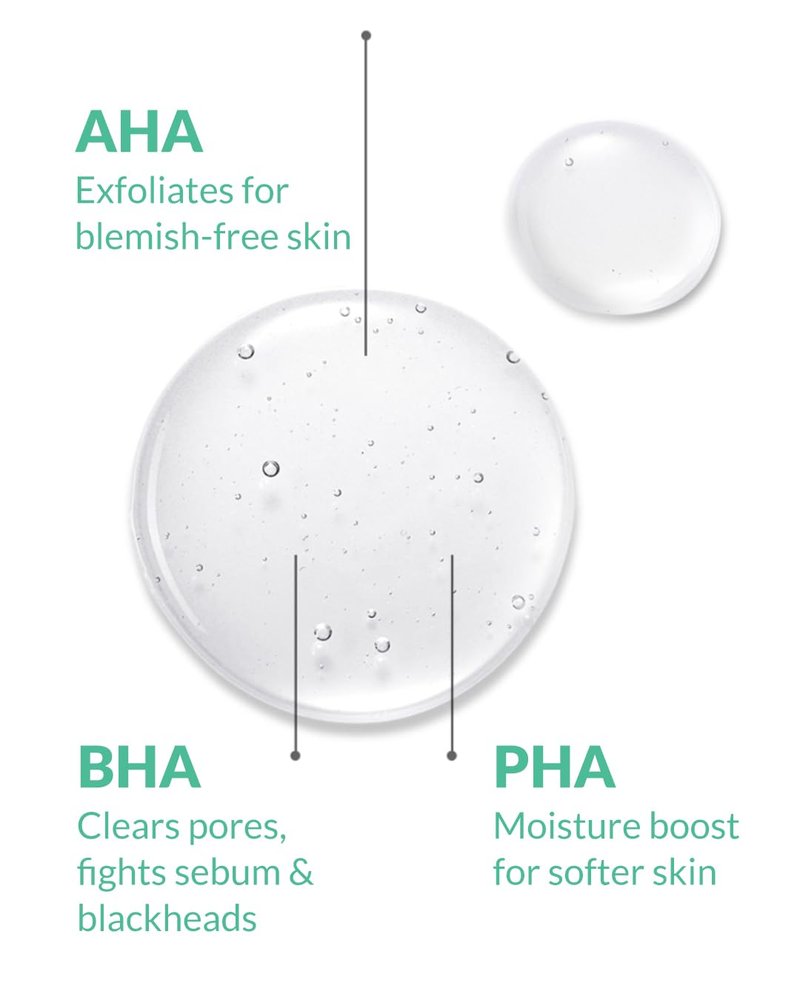 AHA BHA Cica Gentle Clear Pads - Exfoliating Facial Pads for Dead Skin, pH Balance & Pore Tightening | 70 Sheets