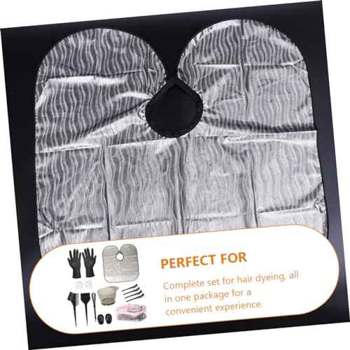 Hair Dyeing Tool Set 1 Kit Dye Brush Bowl Gloves and Cape for DIY Hair Coloring at Home or Salon
