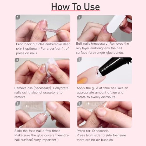 Curvlife Super Strong Nail Glue 15g for Press On Nails - Quick Drying, Semi Solid, Long Lasting, No UV Light Needed