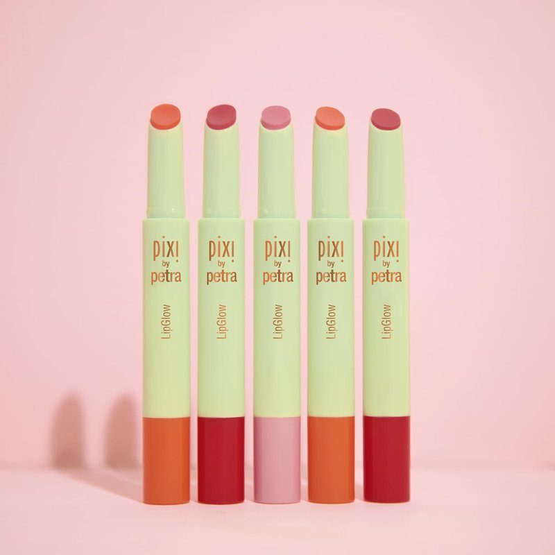 Pixi LipGlow - Hydrating Lip Balm with Sheer Buildable Color - Glossy Finish | Ruby | 0.05 oz/1.5g