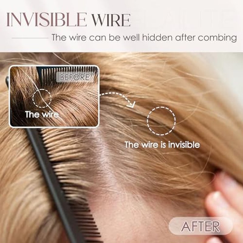 Elailite Halo Hair Extensions Real Human Hair for Women Ash Blonde & Bleach Blonde Clip in Remy Hairpiece with Adjustable Invisible Wire 22 Inch 75G