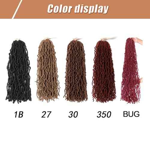 Soft Locs 24 Inch 6 Packs 108 stands Crochet Hair Faux Locs Pre-looped Super Lightweight Goddess Locs Synthetic Crochet Hair Braids For Black Women (1B, 24Inch£¨Pack of 6£©)