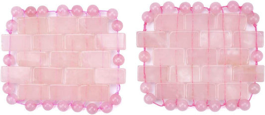 ideayard Rose Quartz Eye Mask, Mini Eye Mask Natural Quartz Mask for Eliminate Wrinkles Puffiness