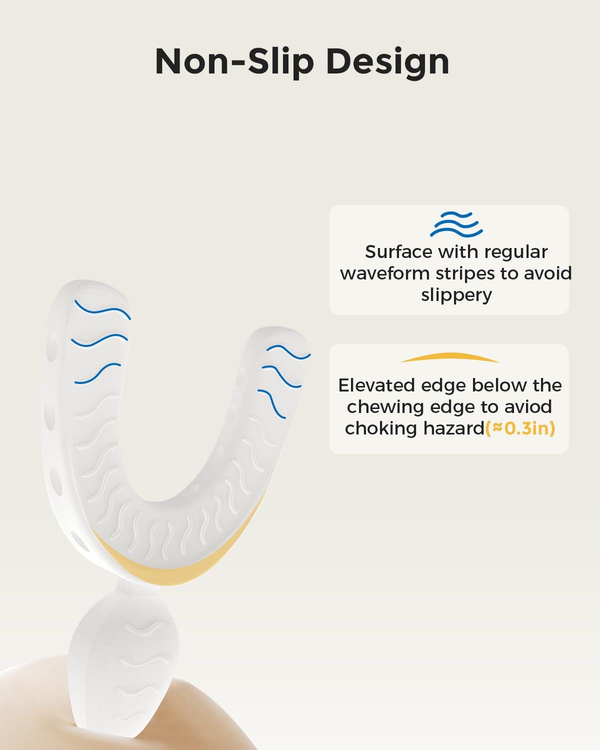 Checkme Aligner Chewies for Invisalign, U-Shaped Orthodontic Chewies for Aligner Tray Seaters, Non-Slip Retainer Chewies, Durable Food Grade Silicone Dental Chewies, White (2PCS)