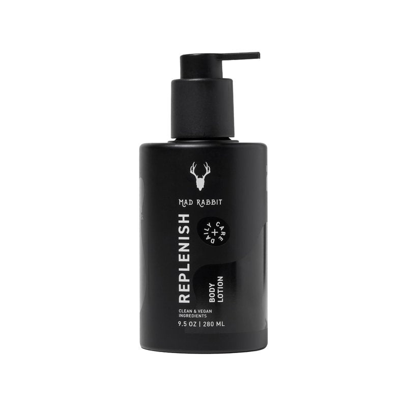Mad Rabbit Replenish Tattoo Body Lotion - Fragrance-Free Lotion, Non-Greasy & Silicone-Free, Clean Ingredients, Lightweight for Daily Use (9.5 Ounce)