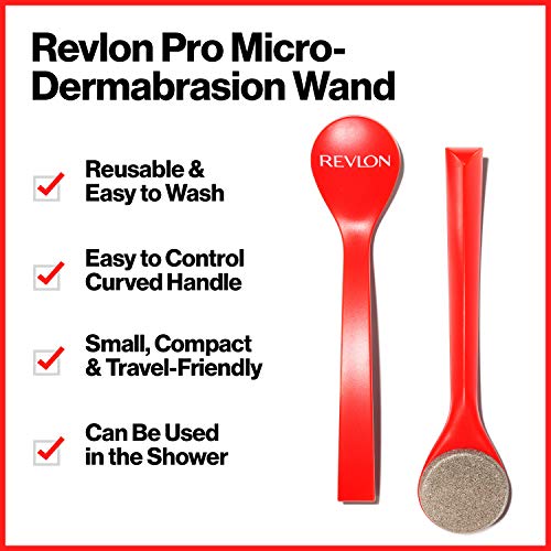 Revlon Microdermabrasion Wand, Gently Exfoliate Skin with Real Diamond Grit, 1 Count