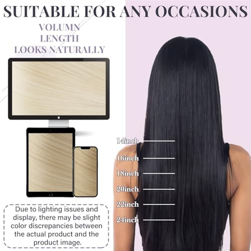 Fshine Genius Weft Human Hair Extensions Real Human Hair Sew in Hair Extensions for Women Human Hair Bundle One Piece Remy Human Hair Color 60 Platinum Blonde 22 Inch 60g