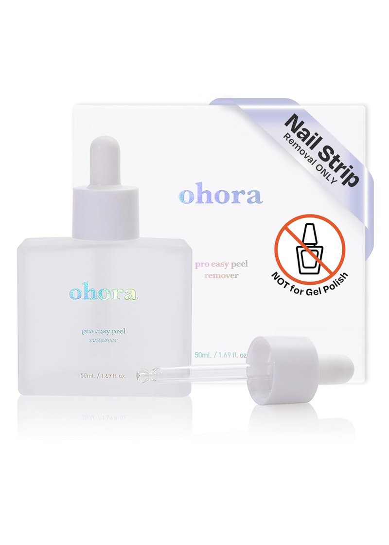 Ohora Semi Cured Gel Nail Set - Onyx & Cream Moss | Easy Peel Remover for Salon-Quality Nails