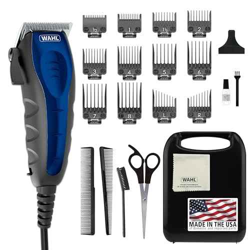Wahl USA Self Cut Compact Corded Clipper Personal Haircutting Kit with Adjustable Taper Lever, and 12 Hair Clipper Guards for Clipping, Trimming & Personal Grooming ? Model 79467