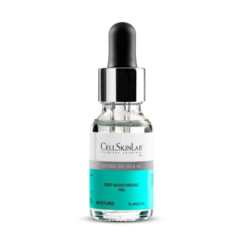 CellSkinLab Hydra Gel B5 & B3 Deep Moisturizing Gel for Long Lasting Action with Hyaluronic Acid, Vitamin B5 and Vitamin B3 for Smooth, Moisturized and Healthy skin - 0.5 fl Oz