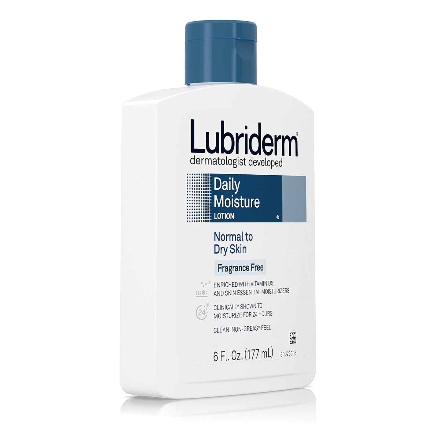 Lubriderm Daily Moisture Lotion Fragrance Free 6 oz (Pack of 5)
