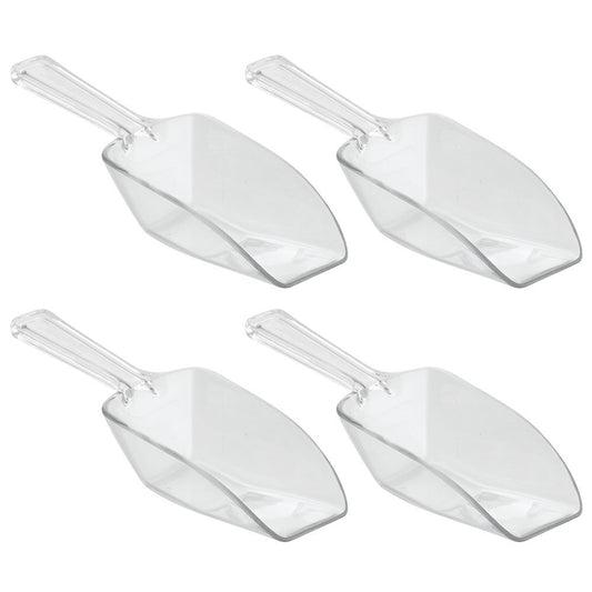 iDesign Large Plastic Scoop Measuring Cups – Set of 4, Pet Food, Coffee Grounds, Versatile Scoop, 2.25" x 1.25" x 6.5", 1/3 Cup, Clear