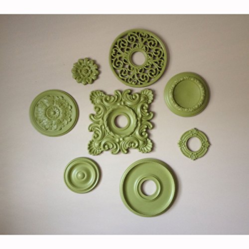 Ekena Millwork CM09BN Benson Ceiling Medallion, 9"OD x 4 1/8"ID x 5/8"P, Primed