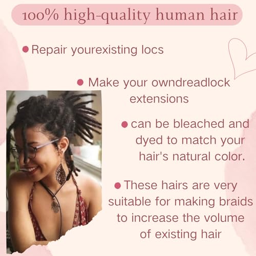 Afro Kinkys Bulk Human Hair for Dreadlock Extensions,Repair Locs, Twists and Braids, 5 Packs 150 Gram Each Package 100% Human Hair Afro Kinky Bulk Can be Dyed and Bleached (Dark Brown 4# 8inch)