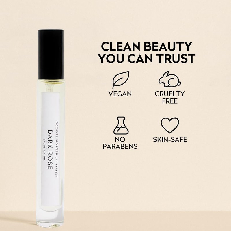 OCTAVIA MORGAN DARK ROSE Eau De Parfum- Bold Vanilla Perfume with Black Rose, Plum & Pink Peppercorn- Travel Perfumes with Long-Lasting, Seductive Depth- Unisex Perfume for Unforgettable Moments- 10ML