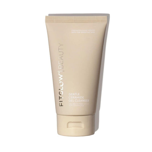 FITGLOW Beauty Gentle Ceramide Gel Cleanser | Vegan Face Wash for Sensitive, Dry & Redness-Prone Skin | Hydrating, Barrier-Protecting Makeup Remover | Fragrance-Free | 120ml