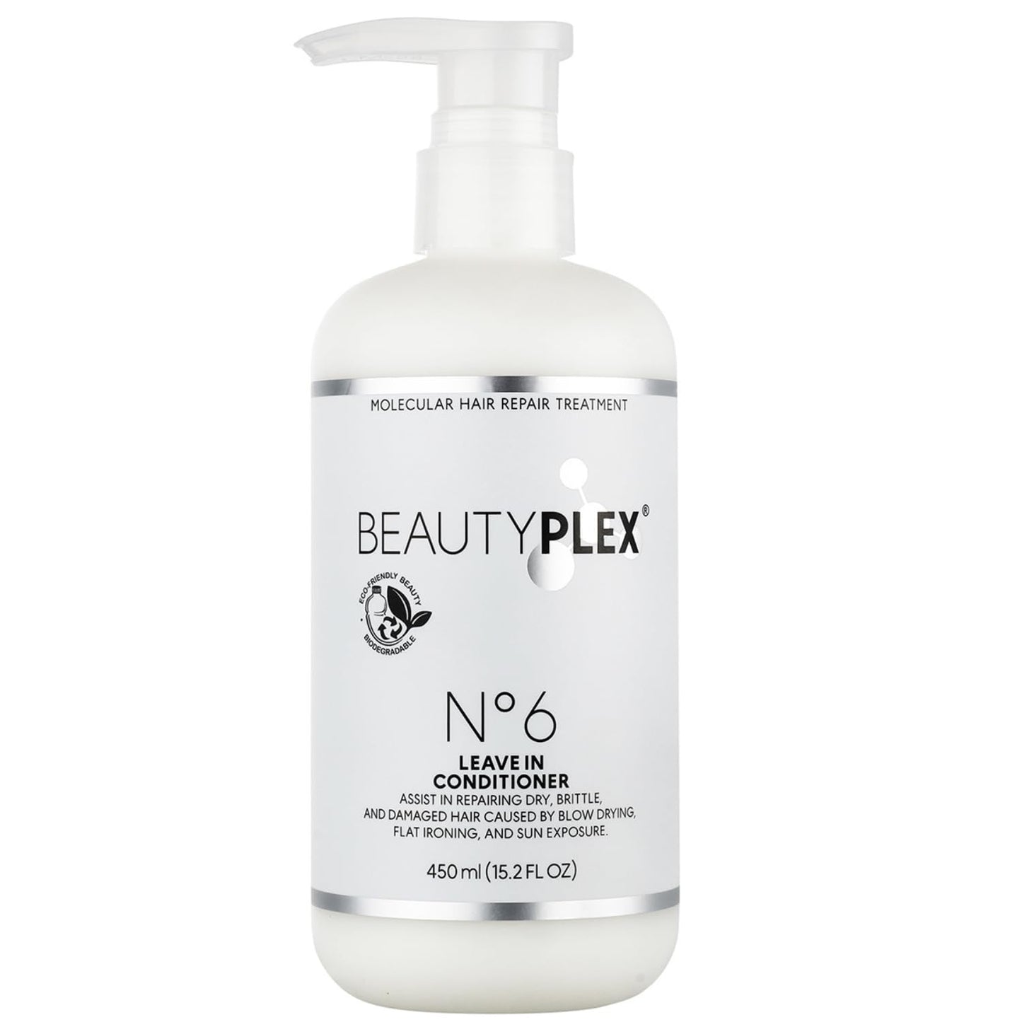 BEAUTY PLEX Leave in conditioner Professional Bond Repair Heat Protectant for Hair - Strengthens, Nourishes, Moisturizes & Repairs Hair Structure Softness Frizz Control. 450ml (15.2 oz)
