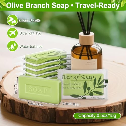 Bulk Bar Soap Travel Olive Oil Soap Bars Bulk 0.5 oz,Guest Soaps Small for Bathroom,Hotel Soap Bars for Hotel Hospitality Homeless(pack of 300, olive oil)