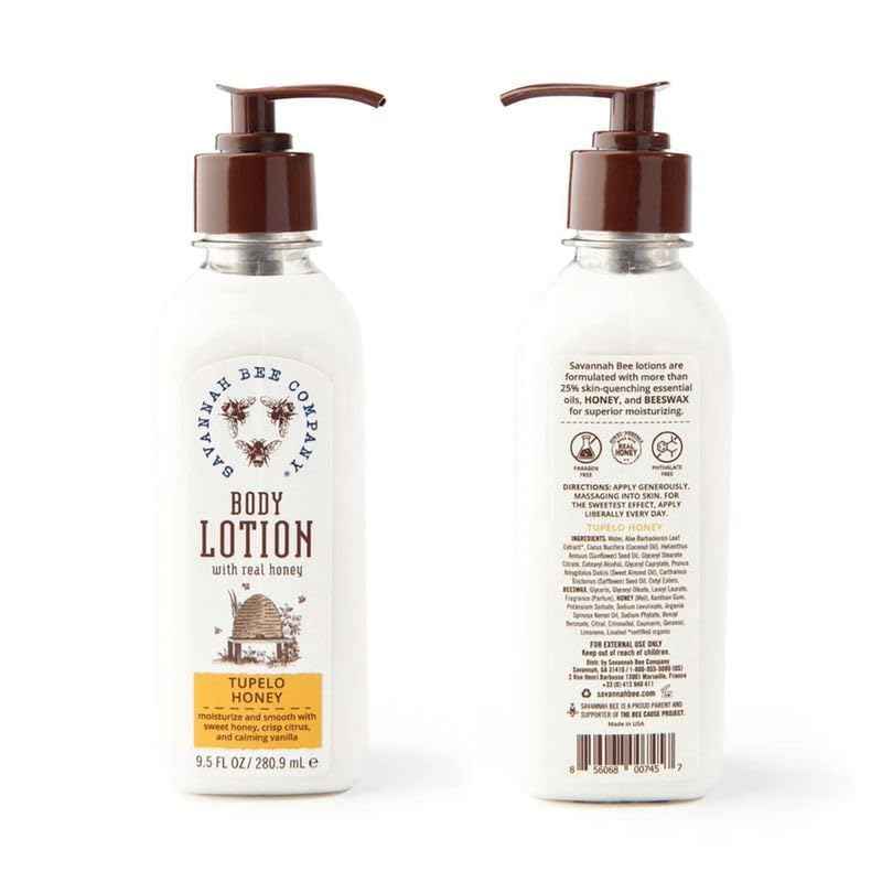 Savannah Bee Company Honey Body Lotion - All Natural Body Lotion for Women and Men