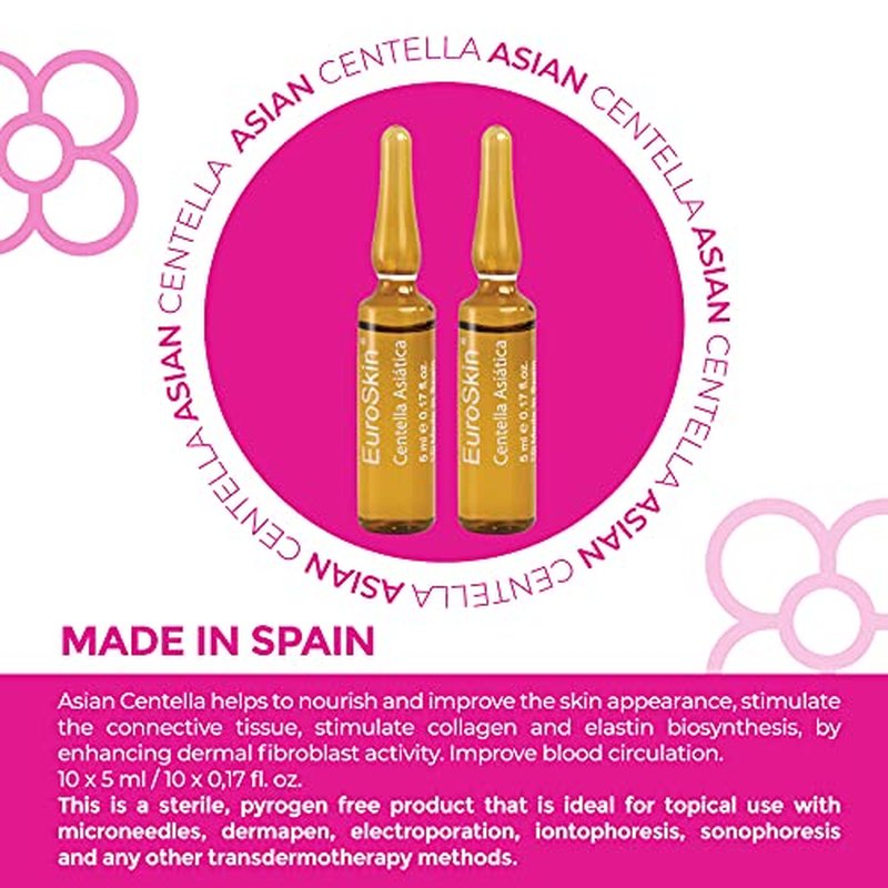 MEDIDERMIK ASIAN CENTELLA. Helps to nourish and improve the skin appearance. Aestheticians' favorite liquid ampoules. 20 Ampoules x 5 ml (100 ml/ 3.38 fl oz)