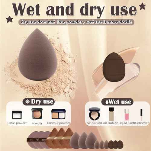 Makeup Brush Set, 48Pcs Makeup Tool Set Premium Synthetic Foundation Concealers Powder Eye Shadows Makeup Brushes Kit for for Beginner Professional, Brown