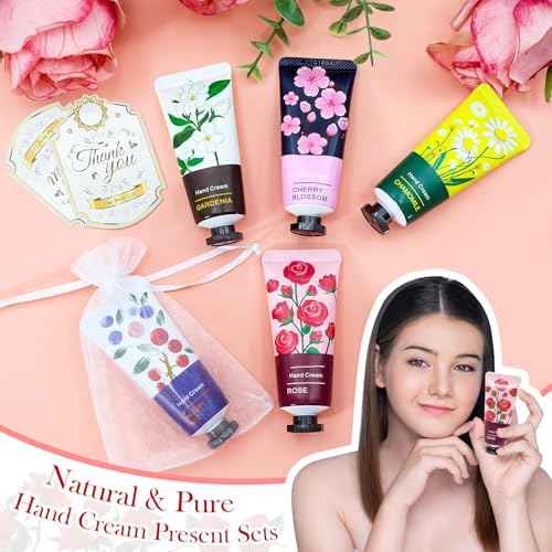 24 Pack Hand Cream Gift Set for Women, Mini Hand Lotion Travel Size in Bulk for Dry Cracked Hands, Natural Plant Fragrance Moisturizer Lotion for Mother, Teacher Appreciation and Bridesmaid Present