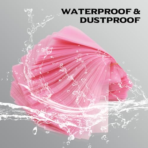 Tattoo Pen Covers Disposable Sleeves 200Pcs Pink Machine Covers 2.5x7.1inch Large Size Fits Most Rotary Machines Durable Plastic Protection