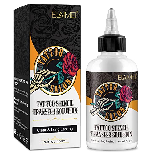 Tattoo Stencil Transfer Gel Solution, Stencil Magic Cream, Tattoo Application Solution for Transfer Paper Machine Stencils, Long-Lasting & Clear, 150ml