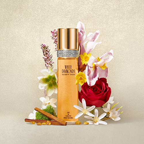 Elizabeth Taylor White Diamonds Eau de Toilette Set for Women, Moisturizing Body Shower Gel, Body Cream, Floral Scent, Spray Spray, Women's Fragrance, Based on Invigorating Notes