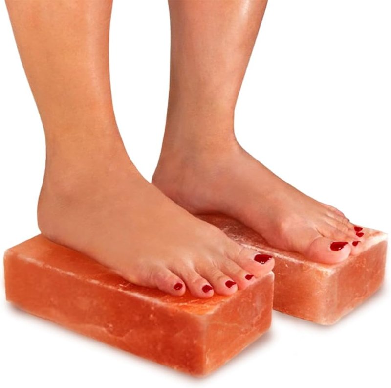 Himalayan Pink Salt Detox Blocks - Natural Foot & Hand Relief | Pack of 2 Salt Bricks (8x4x2)
