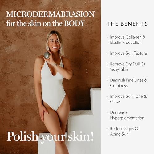 Luxene Beauty FIRMAGLOW¢ç Body Microdermabrasion Device - Home Skin Care Tool for Anti-Aging, Skin Tightening, and Exfoliation - Diamond Surface - Spa Quality - All Skin Types