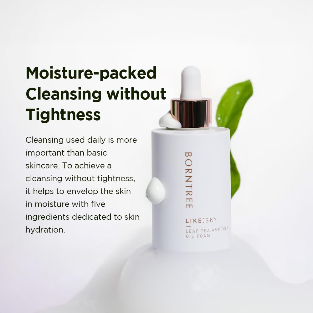 BORNTREE Like Sky Leaf Tea Ampoule Oil Foam Cleanser 5.07 fl oz